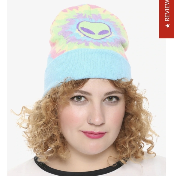 NWOT Loungefly ALIEN TIE DYE WATCHMAN BEANIE - Picture 6 of 7